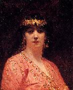 Benjamin Constant Portrait of an Arab Woman oil